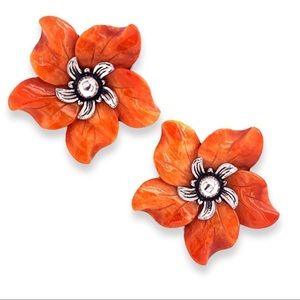 Flower Sterling Silver Stud Earrings